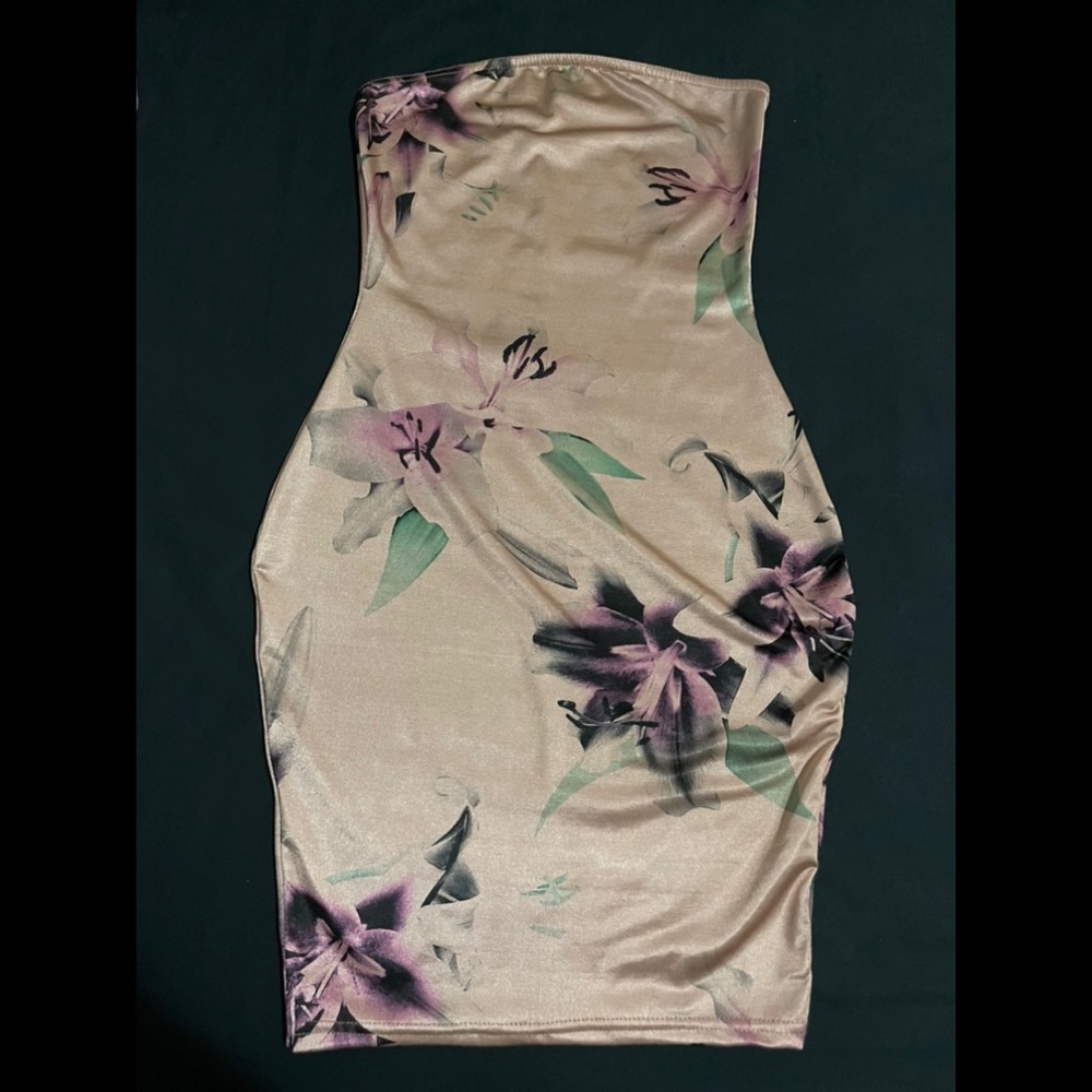 Satin Blush Pink Mini Dress